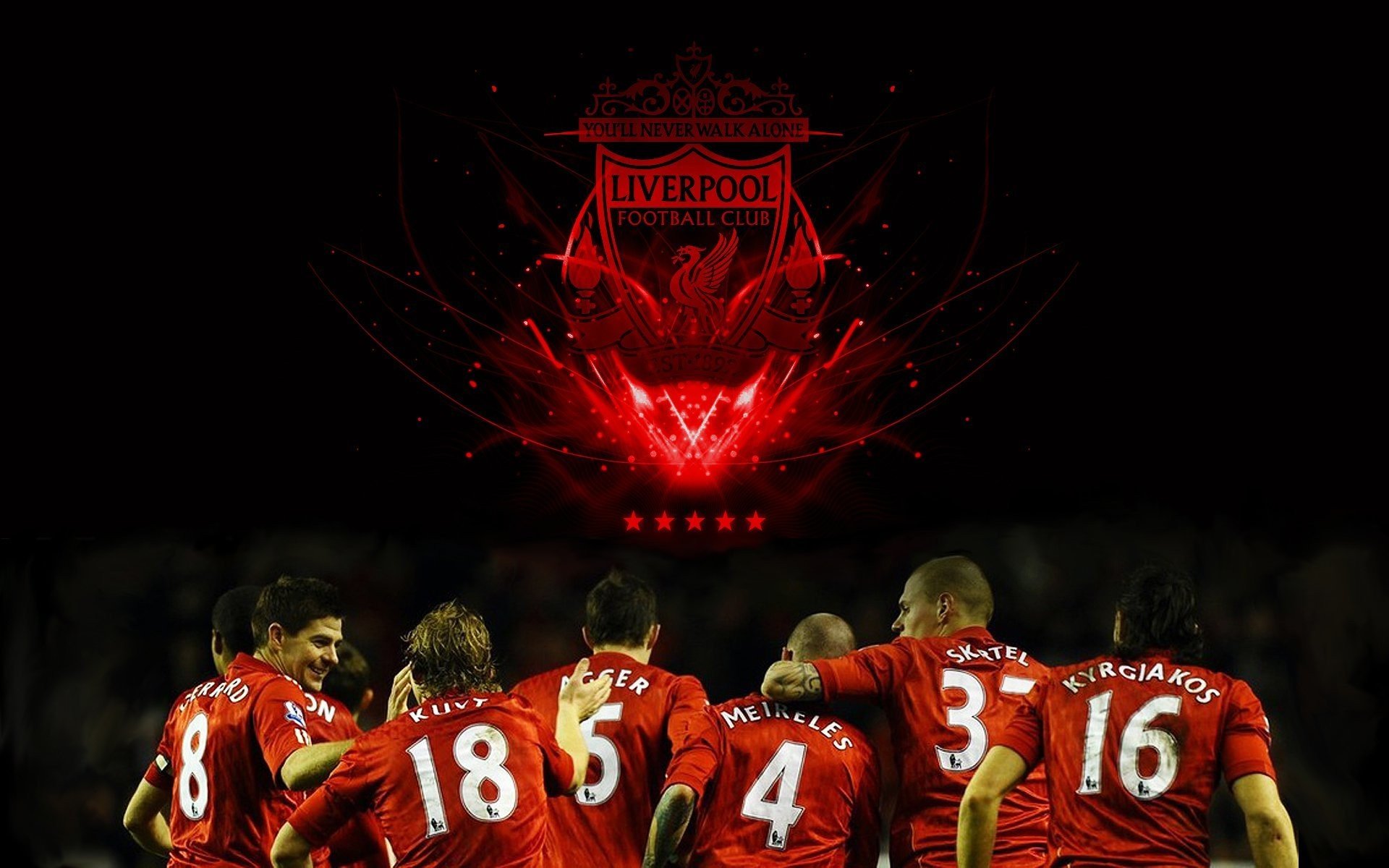 Steven Gerrard, Martin Skrtel, Footballers, Liverpool FC, Logo, YNWA