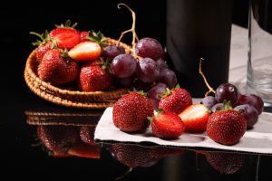grapes, Fruit, Strawberries