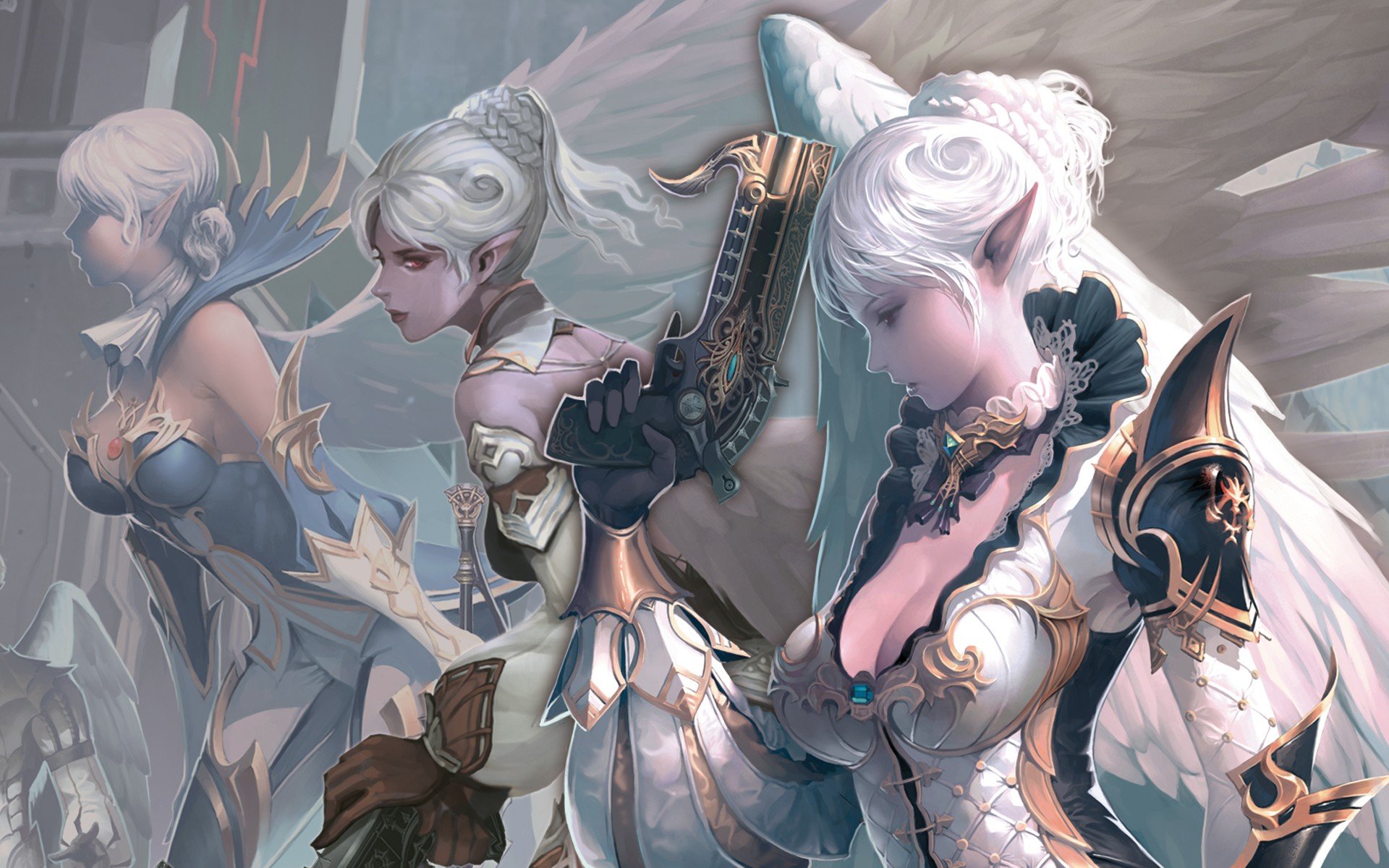 gun, Lineage II, Kamael Wallpaper