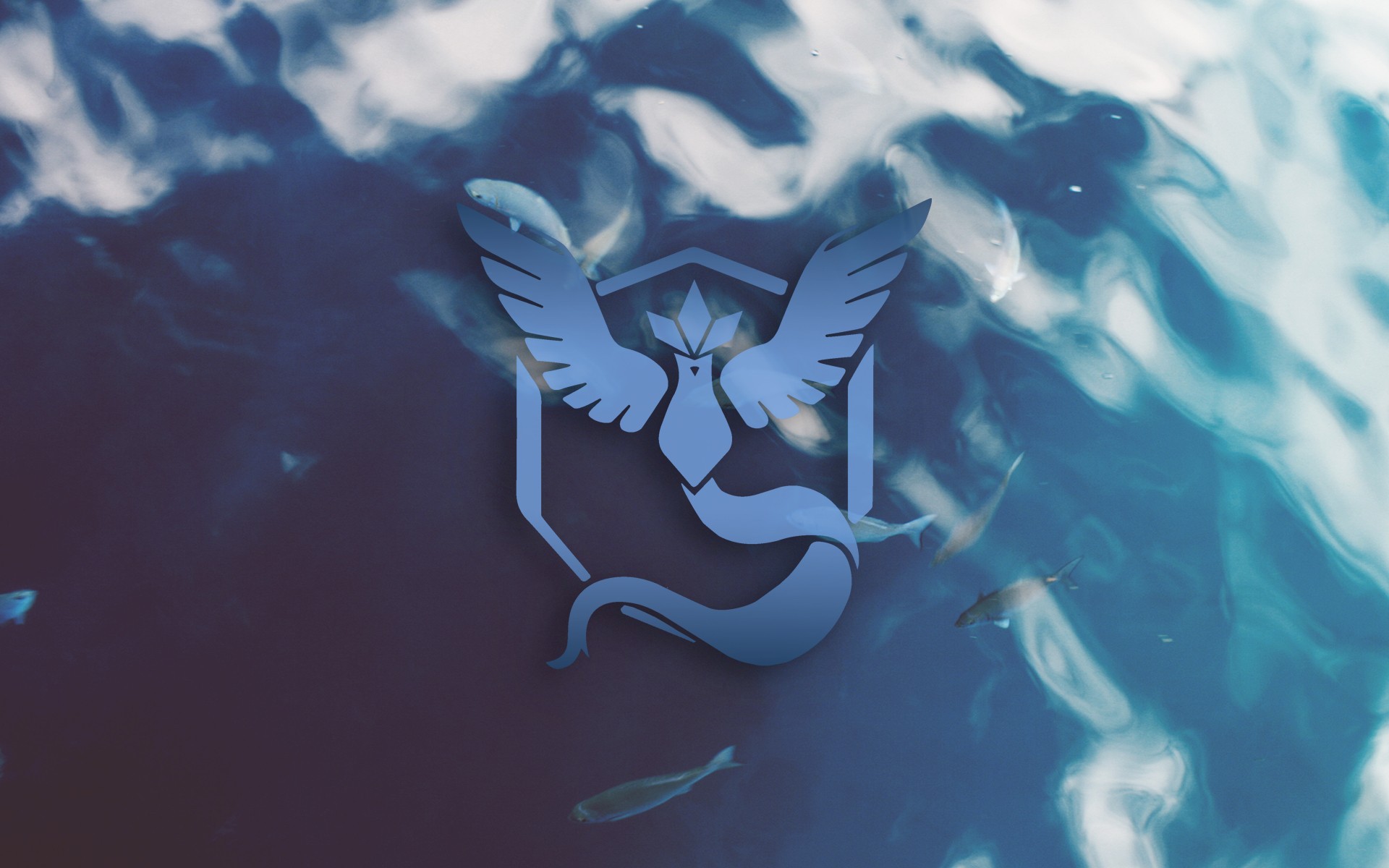 blue, Team Mystic, Fish, Peace, Water Wallpaper