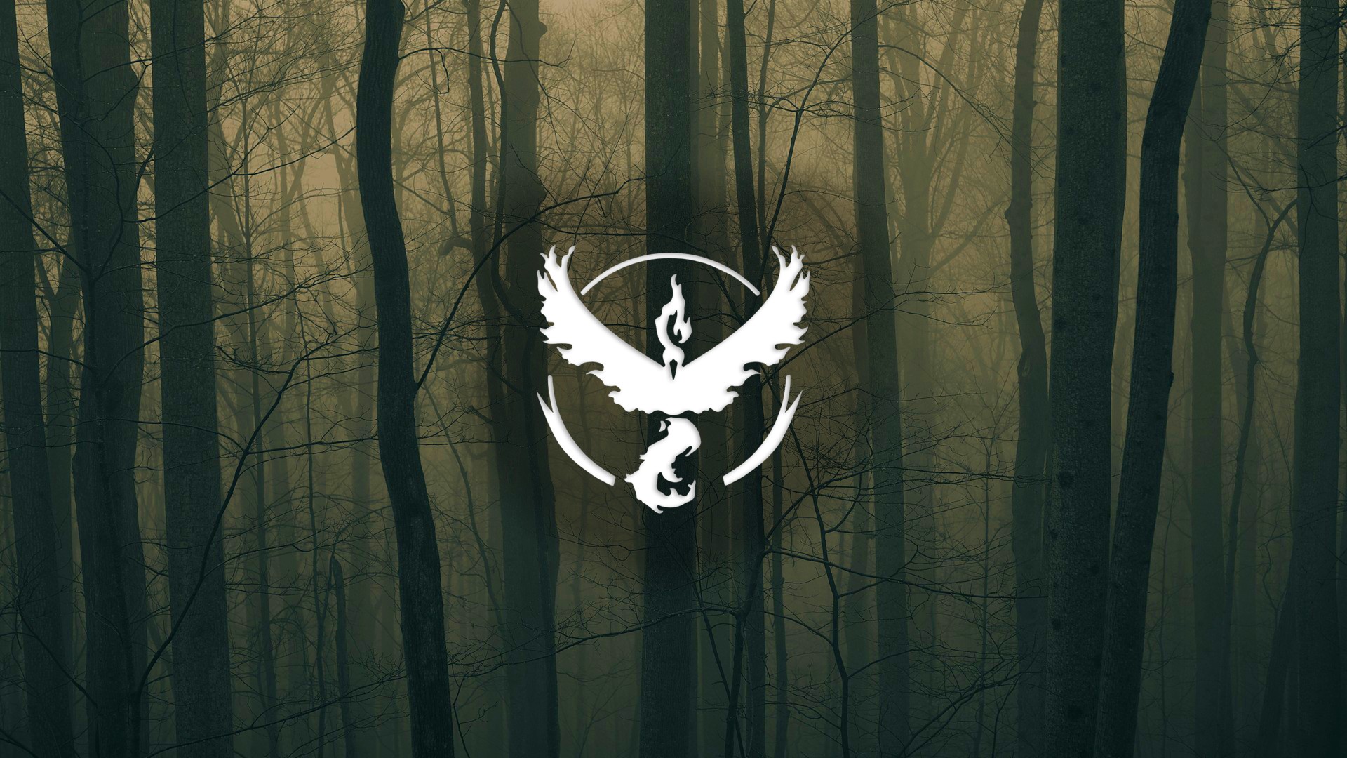 Team Valor, Trees, White, Pokémon Wallpaper