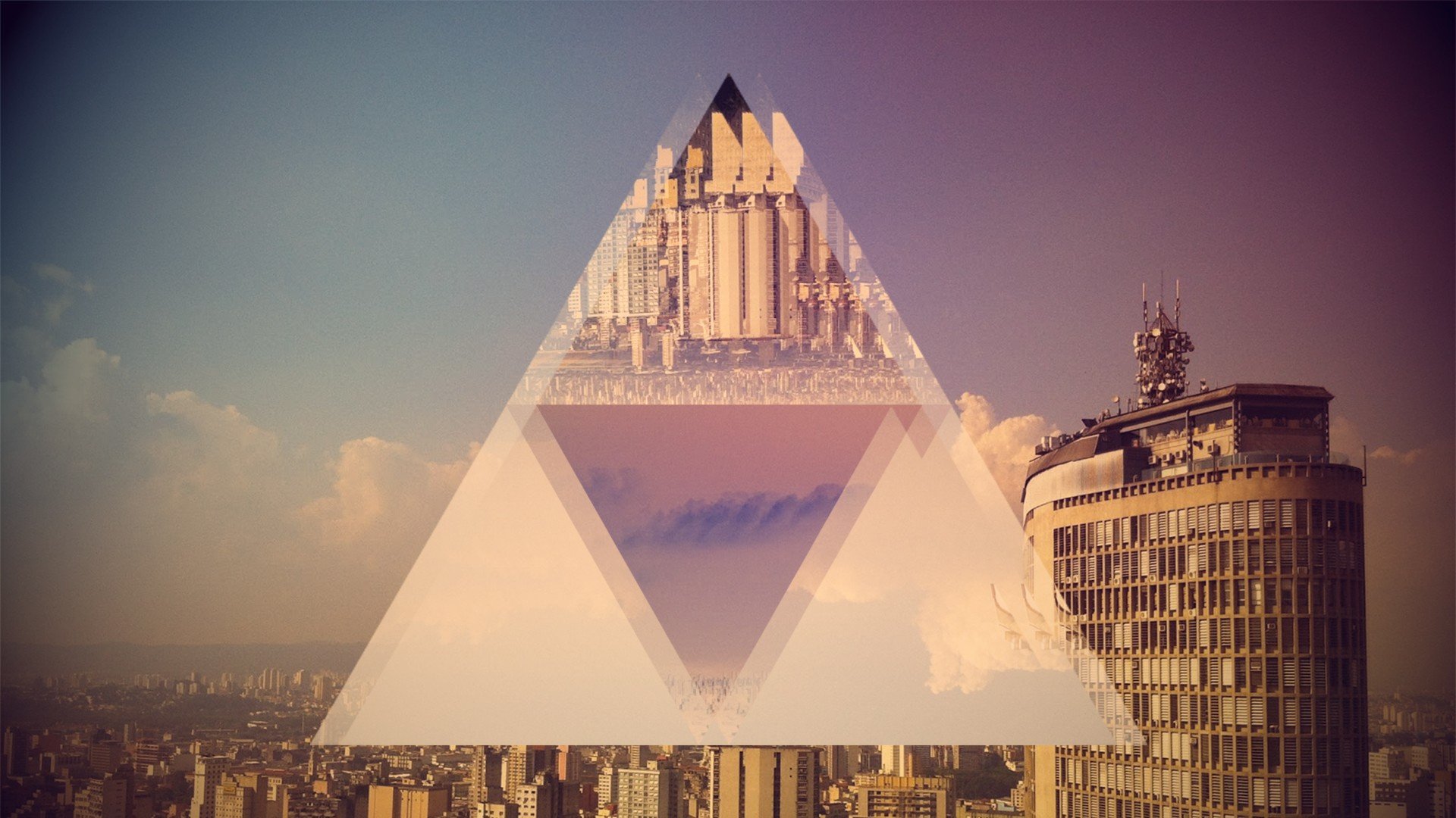 city, Brazil, Triangle, Geometry Wallpaper