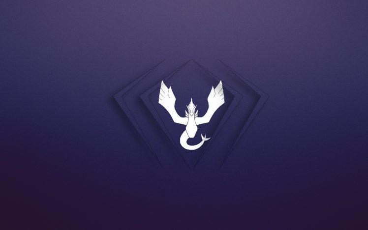 purple, Minimalism, Team Harmony, Pokemon Go, Lugia HD Wallpaper Desktop Background