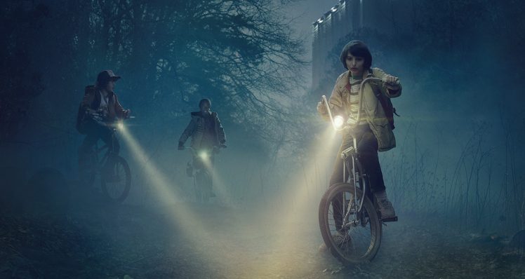 Stranger Things, Bicycle, Night, Netflix HD Wallpaper Desktop Background