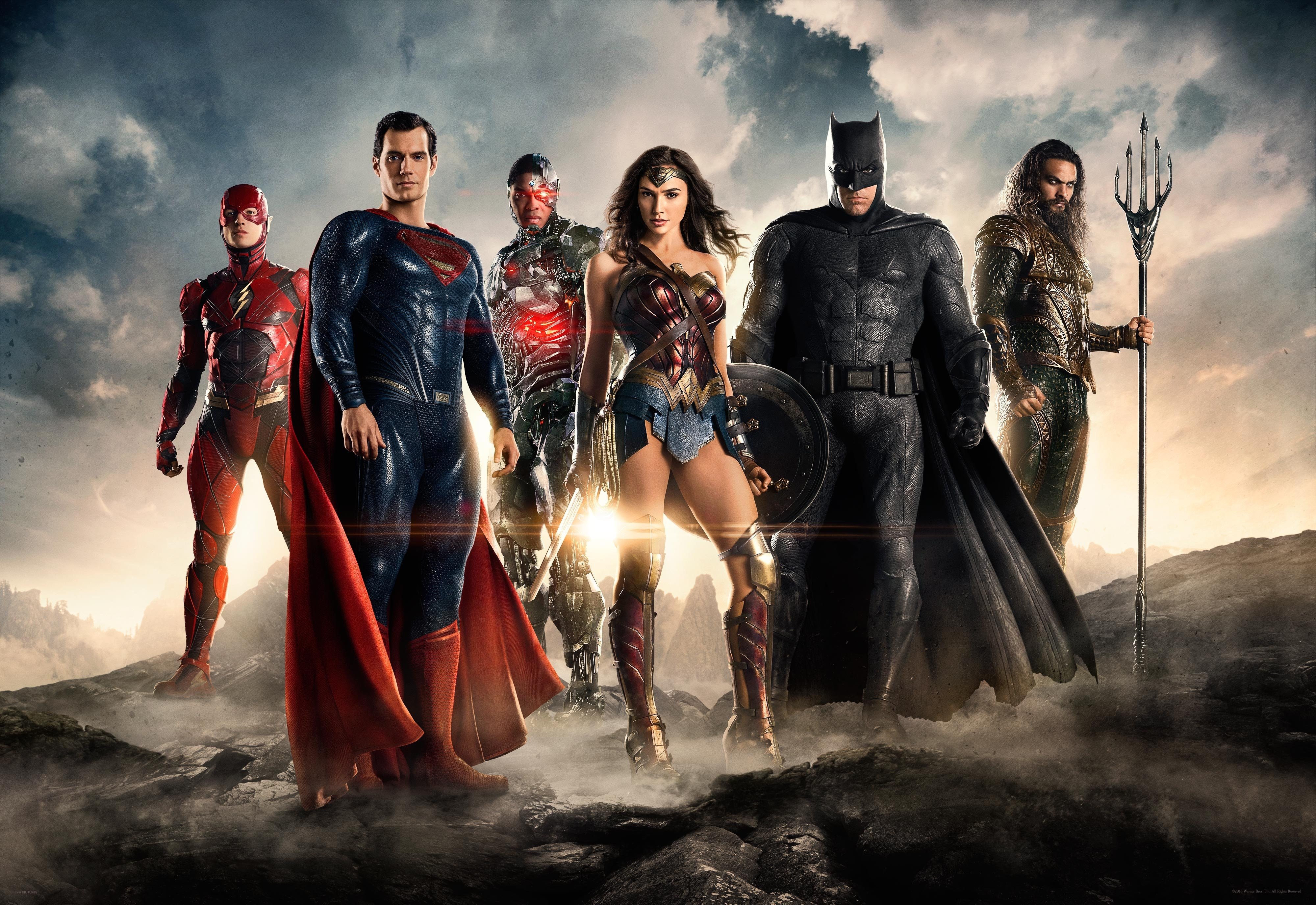 Wonder Woman, Flash, Aquaman, Justice League, Superman, Batman, Cyborg (DC Comics) Wallpaper
