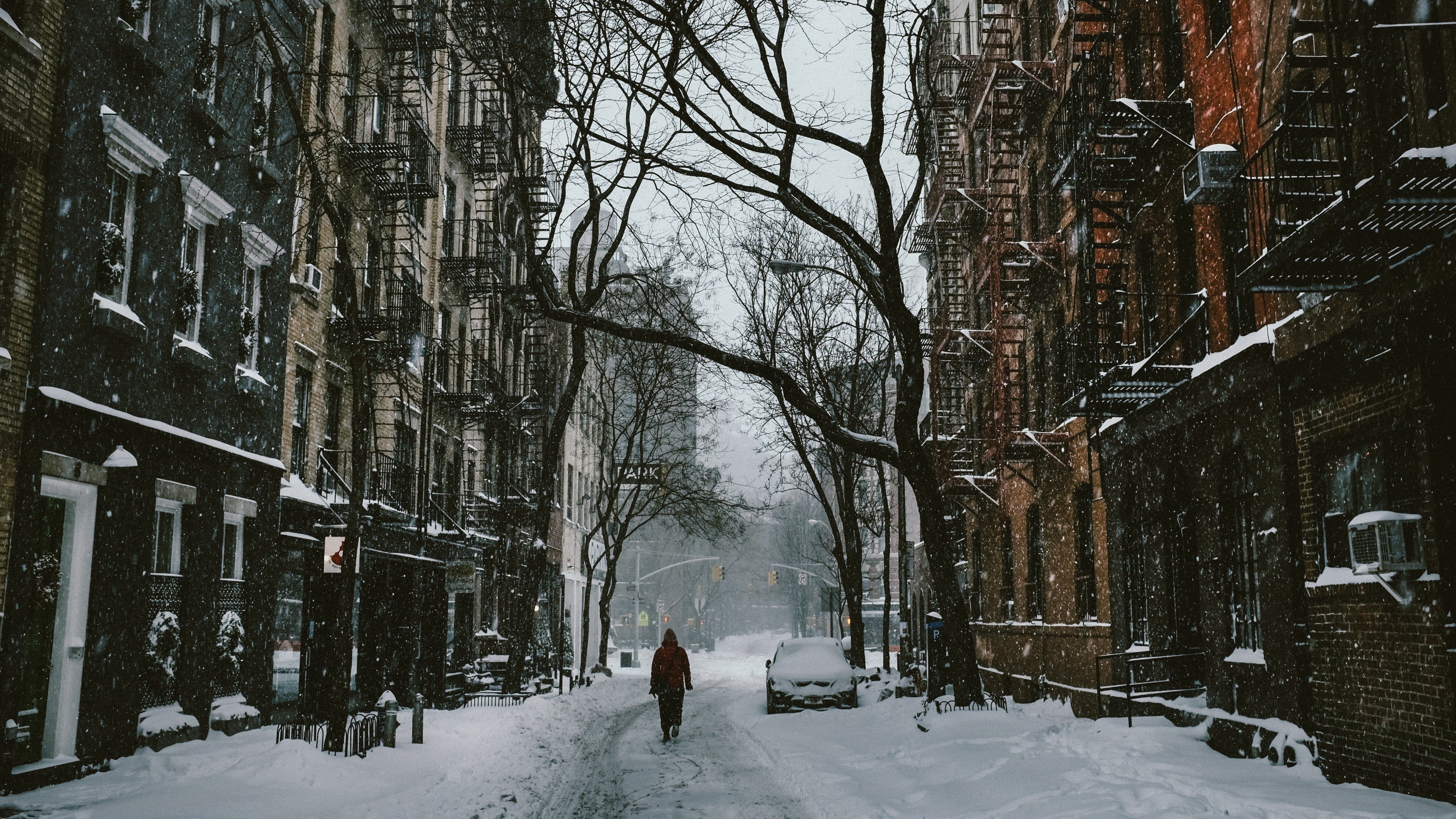 photography, City, Street, Snow Wallpaper