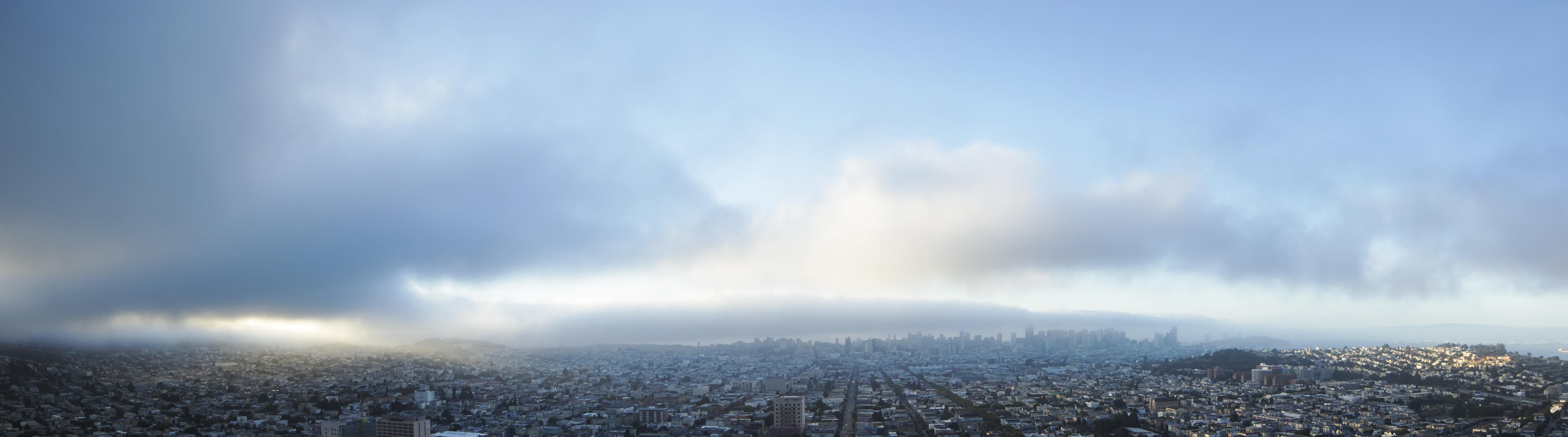 Bernal Hill, San Francisco, Mist, Brouillard Wallpaper