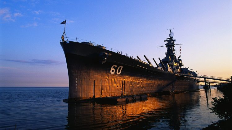USS Alabama, Battleships HD Wallpaper Desktop Background
