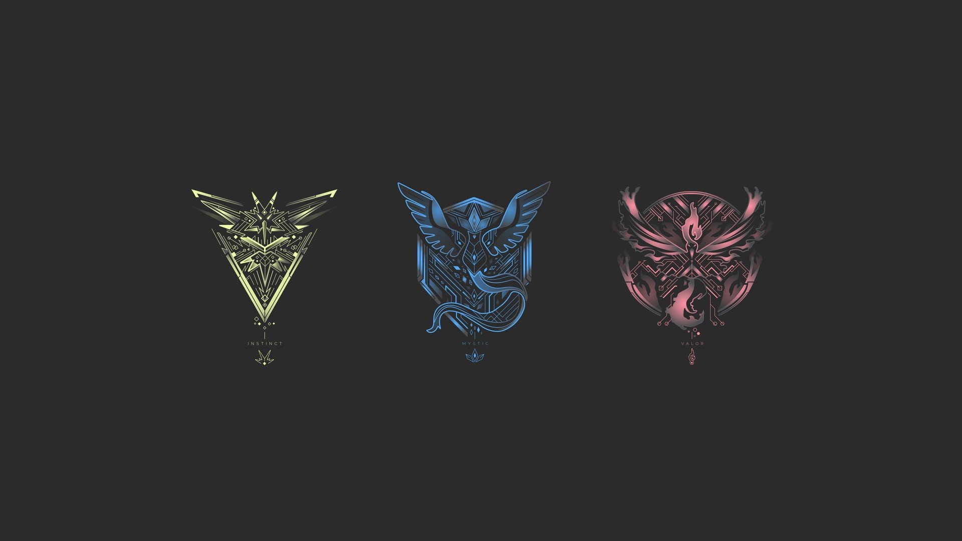 Pokémon, Pokemon Go, Team Mystic, Team Valor, Team Instinct Wallpaper