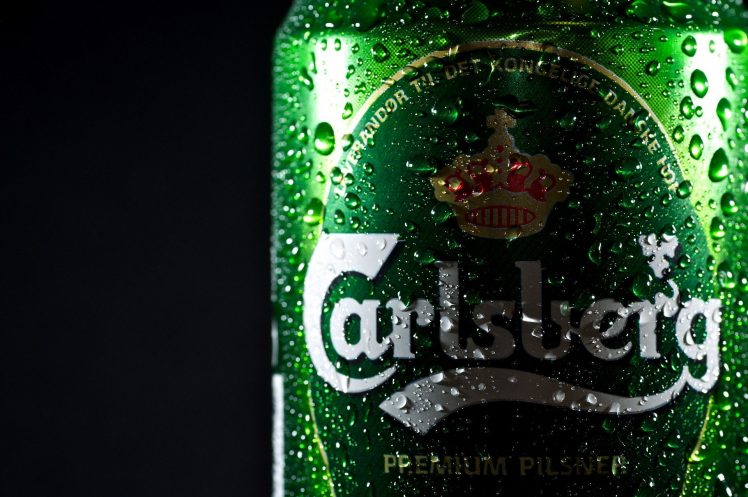 beer, Drink, Carlsberg, Water drops, Can HD Wallpaper Desktop Background