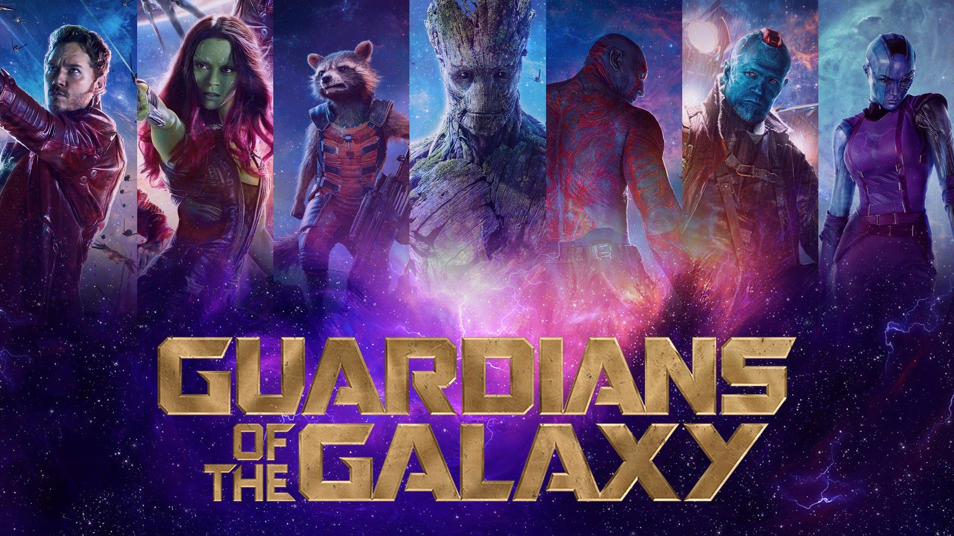 Star Lord, Gamora, Rocket Raccoon, Drax the Destroyer, Yondu Udonta, Guardians of the Galaxy, Marvel Cinematic Universe, The Groot, Nebula Wallpaper