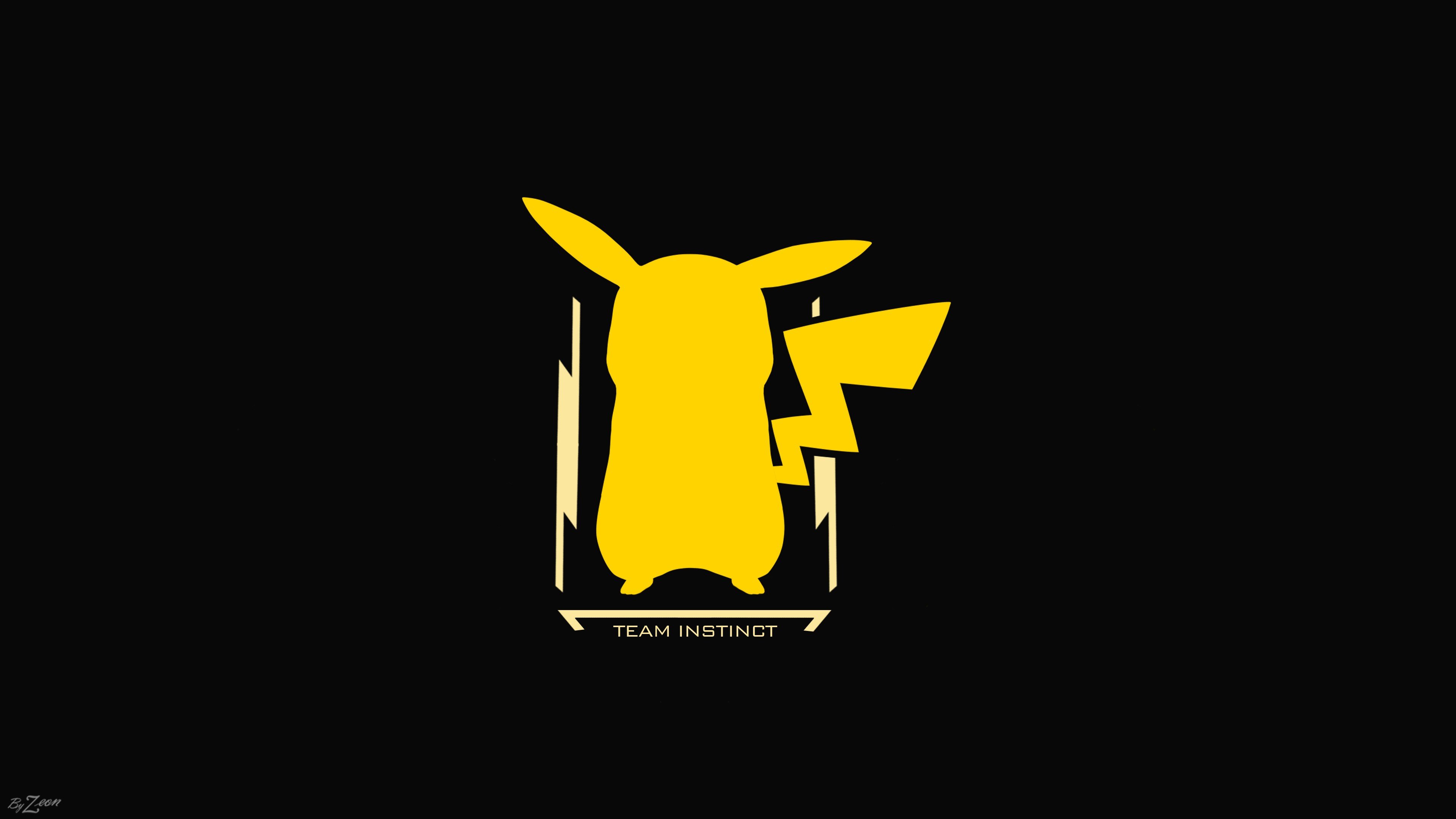 Pokémon, Team Instinct, Pikachu, Pokemon Go, Anime Wallpaper