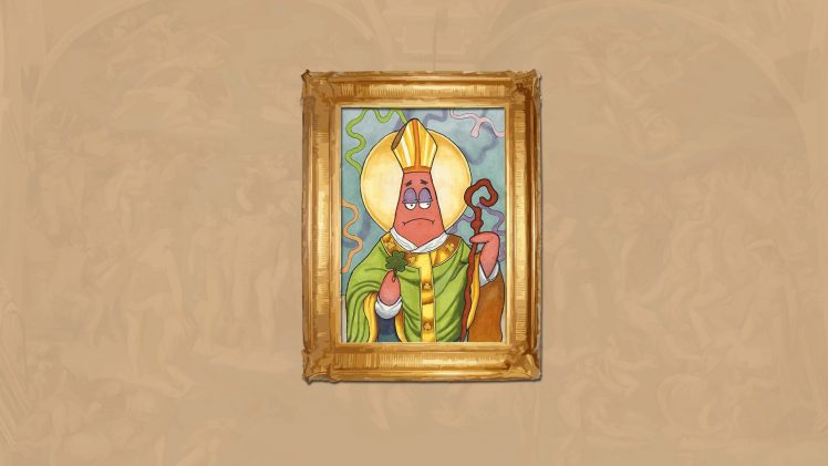 pope, Patrick Star, Humor HD Wallpaper Desktop Background