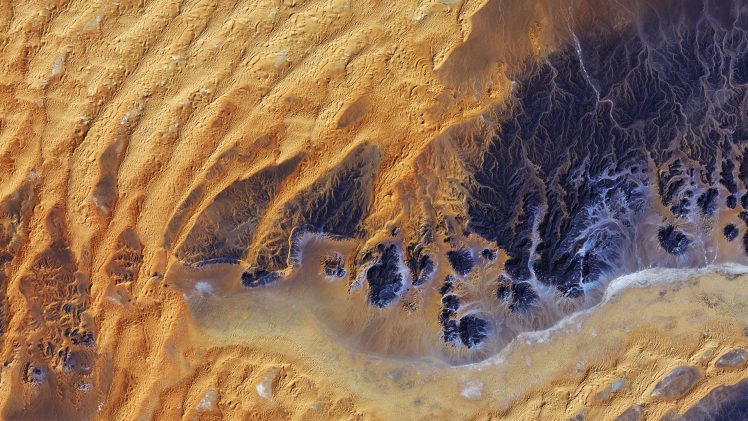 satellite imagery, Sahara, Desert HD Wallpaper Desktop Background