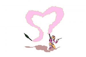 heart, Gwenpool, Pink, Simple background