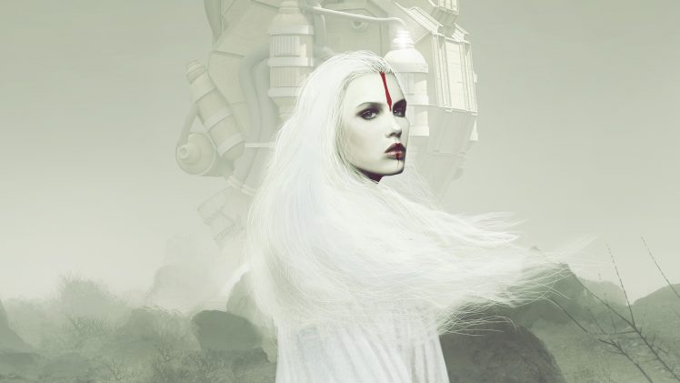 white hair, Pale, Science fiction, Spaceship HD Wallpaper Desktop Background