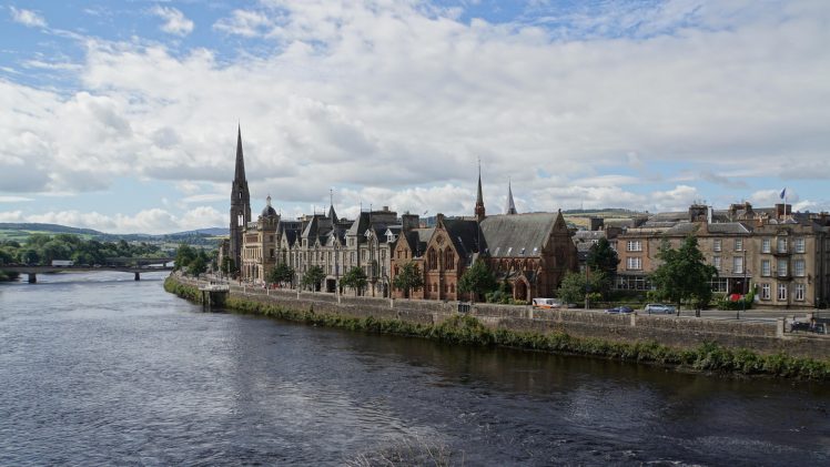 Perth, Scotland, River, Bridge, Cathedral, City HD Wallpaper Desktop Background