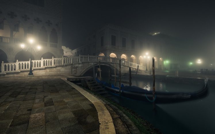 Venice, Night HD Wallpaper Desktop Background