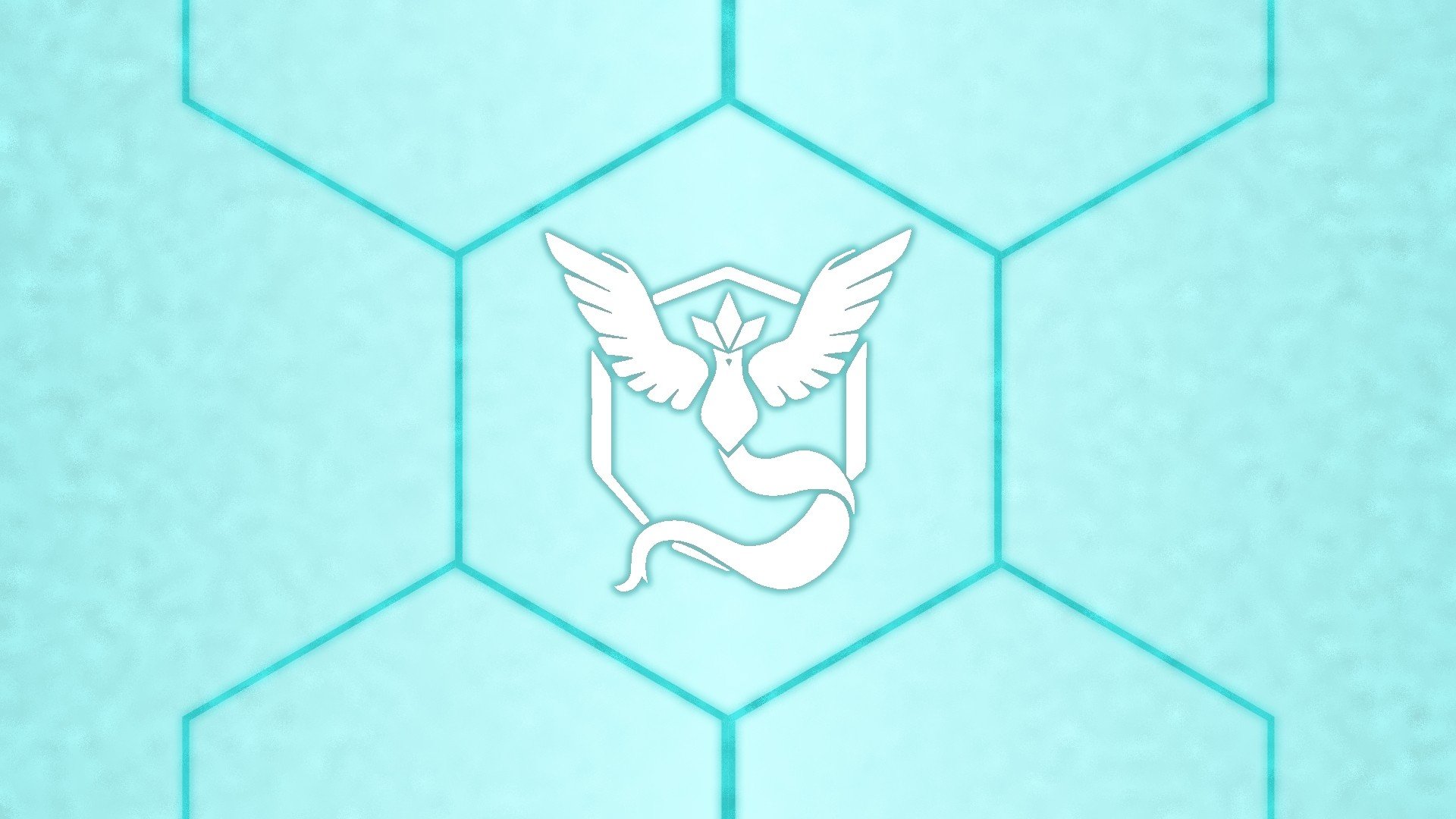 Pokemon Go, Articuno, Hexagon, Ice, Blue, White, Team Mystic Wallpaper