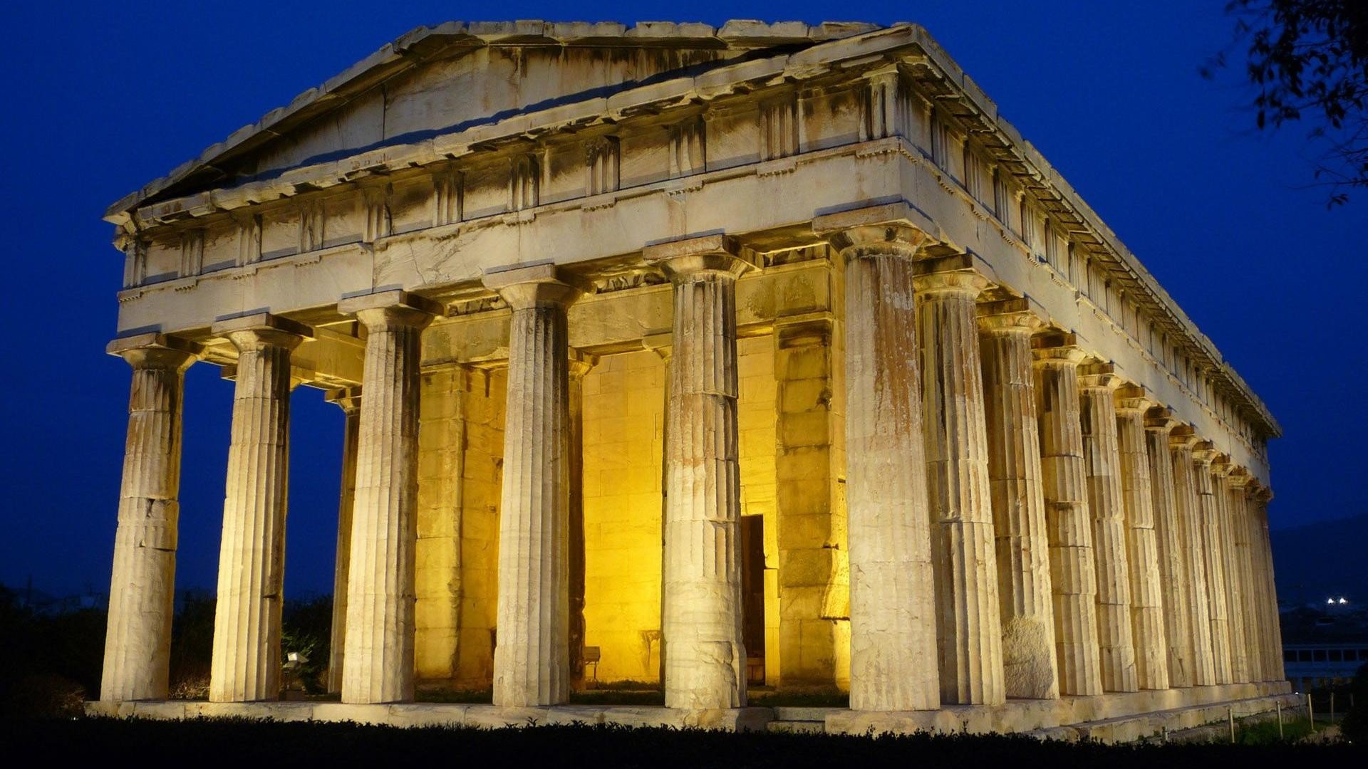 Greek Architecture Building Greece Ancient Wallpapers HD Desktop 