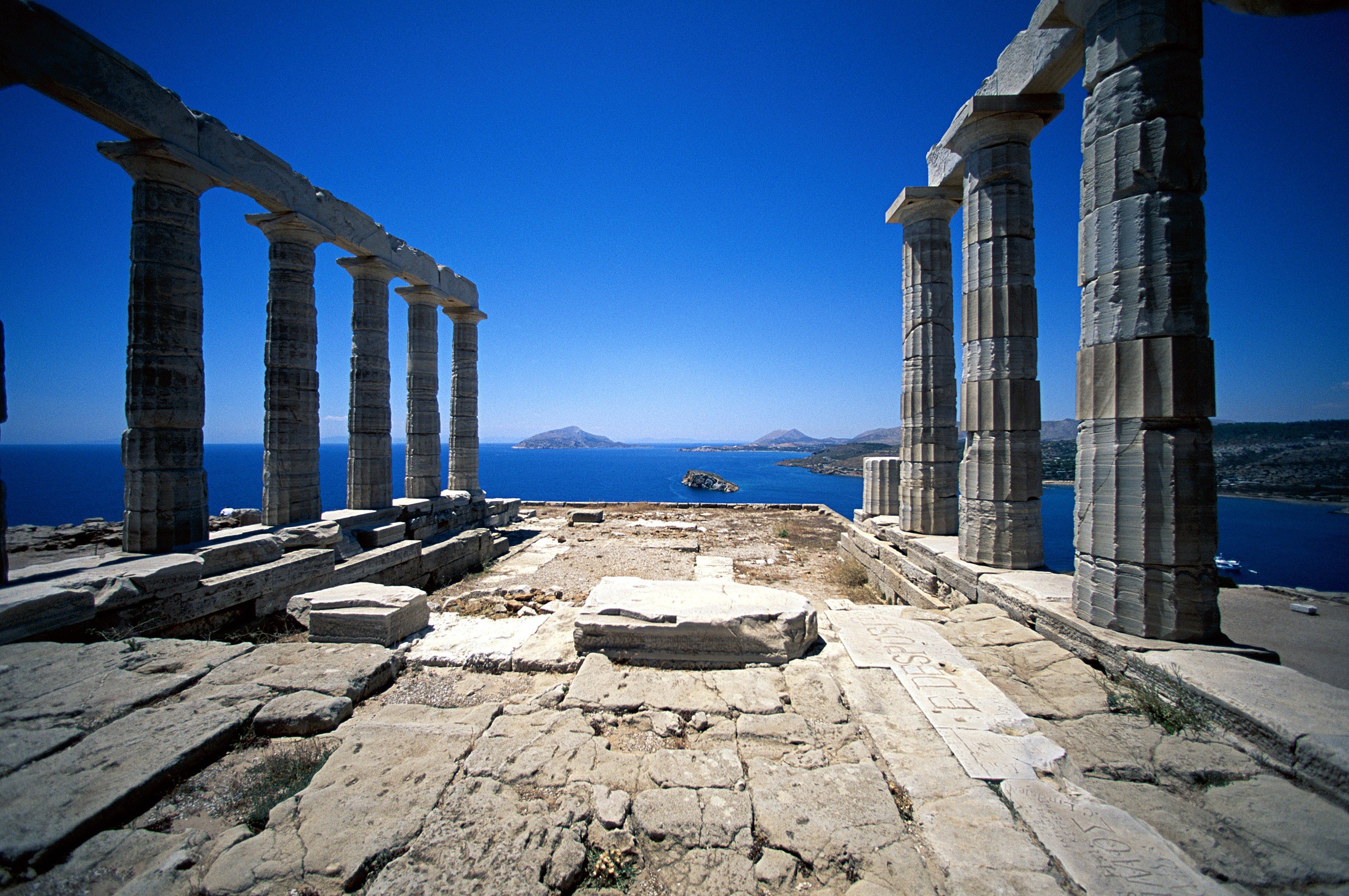 Greek, Architecture, Building, Greece, Ancient, Water Wallpaper