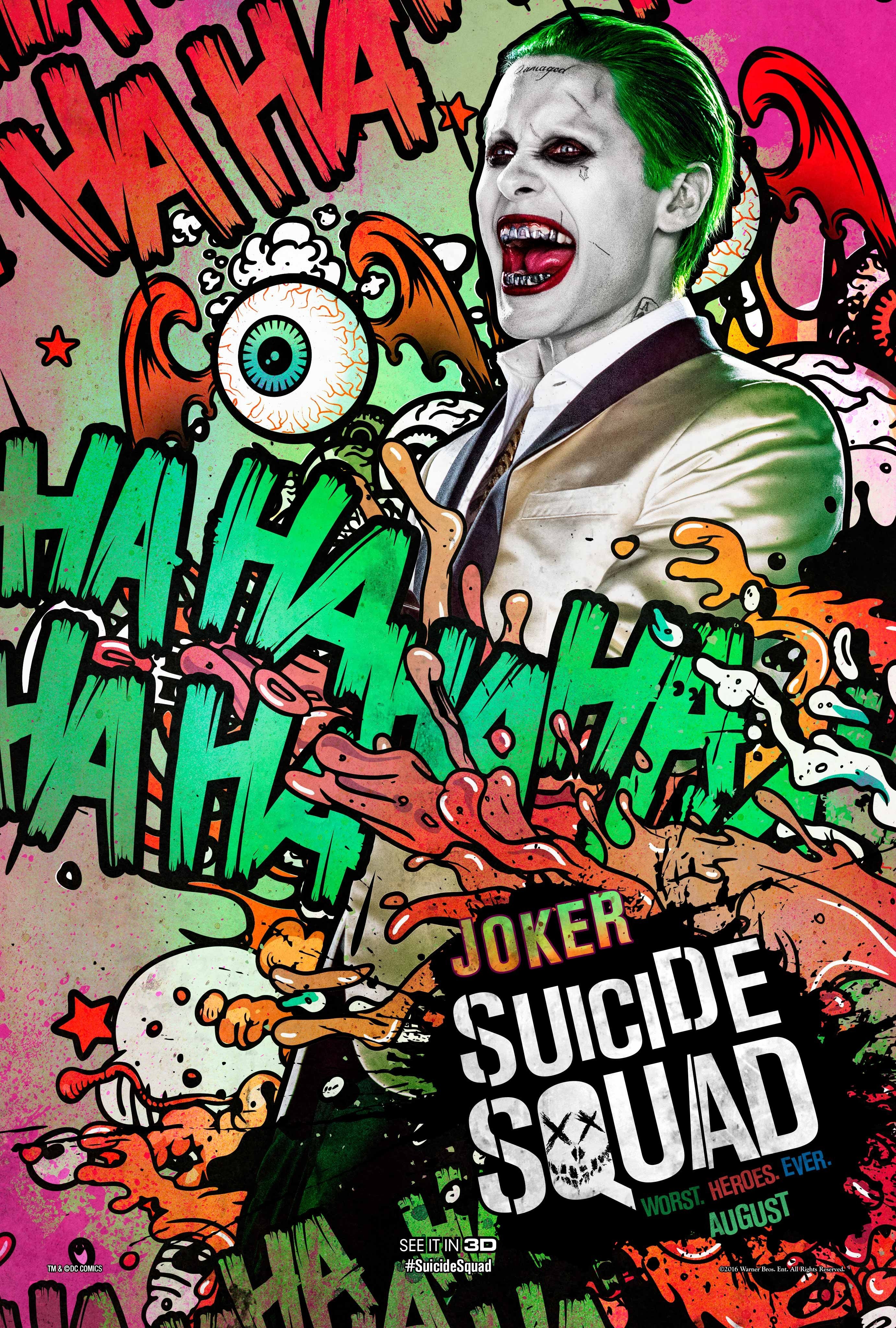Joker, Jared Leto, Pop art, Suicide Squad, Movie poster Wallpaper