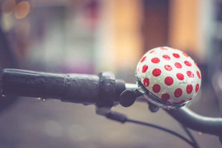 rain, Bicycle, Dots HD Wallpaper Desktop Background