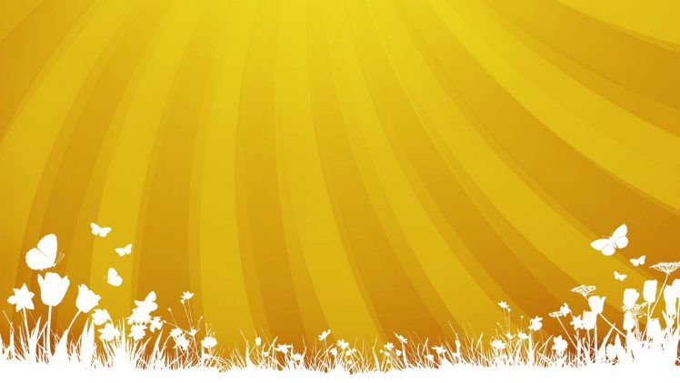 sunburst, Silhouette, Vector, Yellow HD Wallpaper Desktop Background