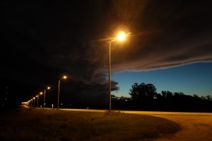 storm, Rain, Uruguay, Lantern, Road