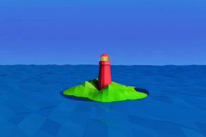 low poly, Lighthouse