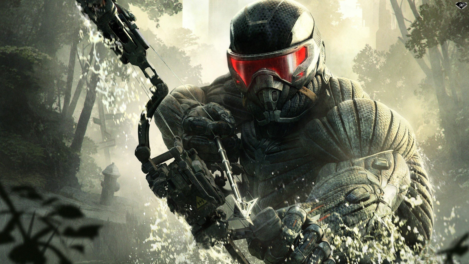 red eyes, Bow and arrow, Crysis, Crysis 3, Video games Wallpaper