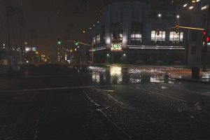 Grand Theft Auto V, Rain, Street