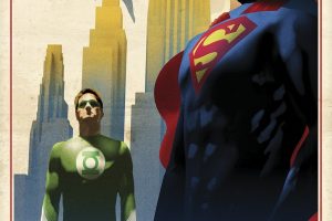 men, Green Lantern, Flash, Justice League, Batman logo, Superman, Vintage, Banner