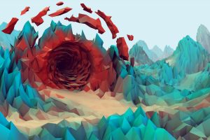 drawn, Cave, Low poly