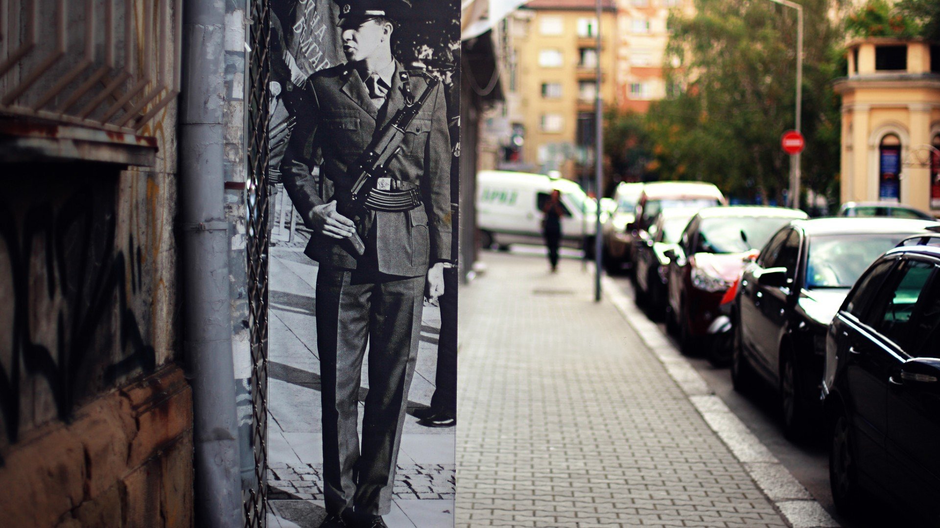 soldier, War, Street, Split view Wallpaper