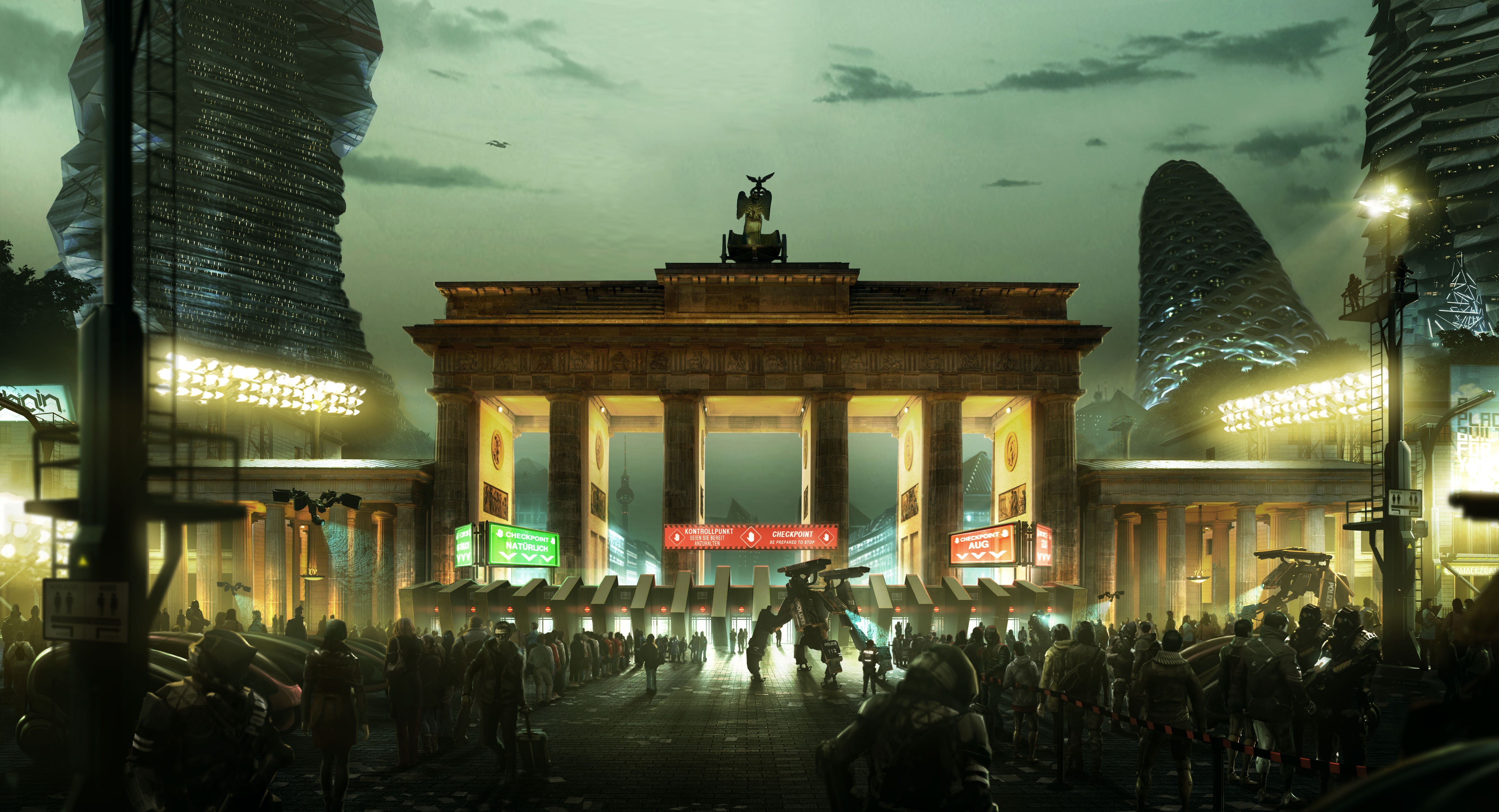 Deus Ex: Mankind Divided, Video games, Brandenburg Gate, Deus Ex Wallpaper