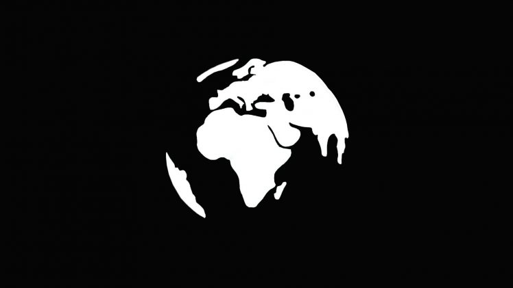 world, Earth, Asia, Europe, Africa, White, Black, Minimalism, Simple HD Wallpaper Desktop Background