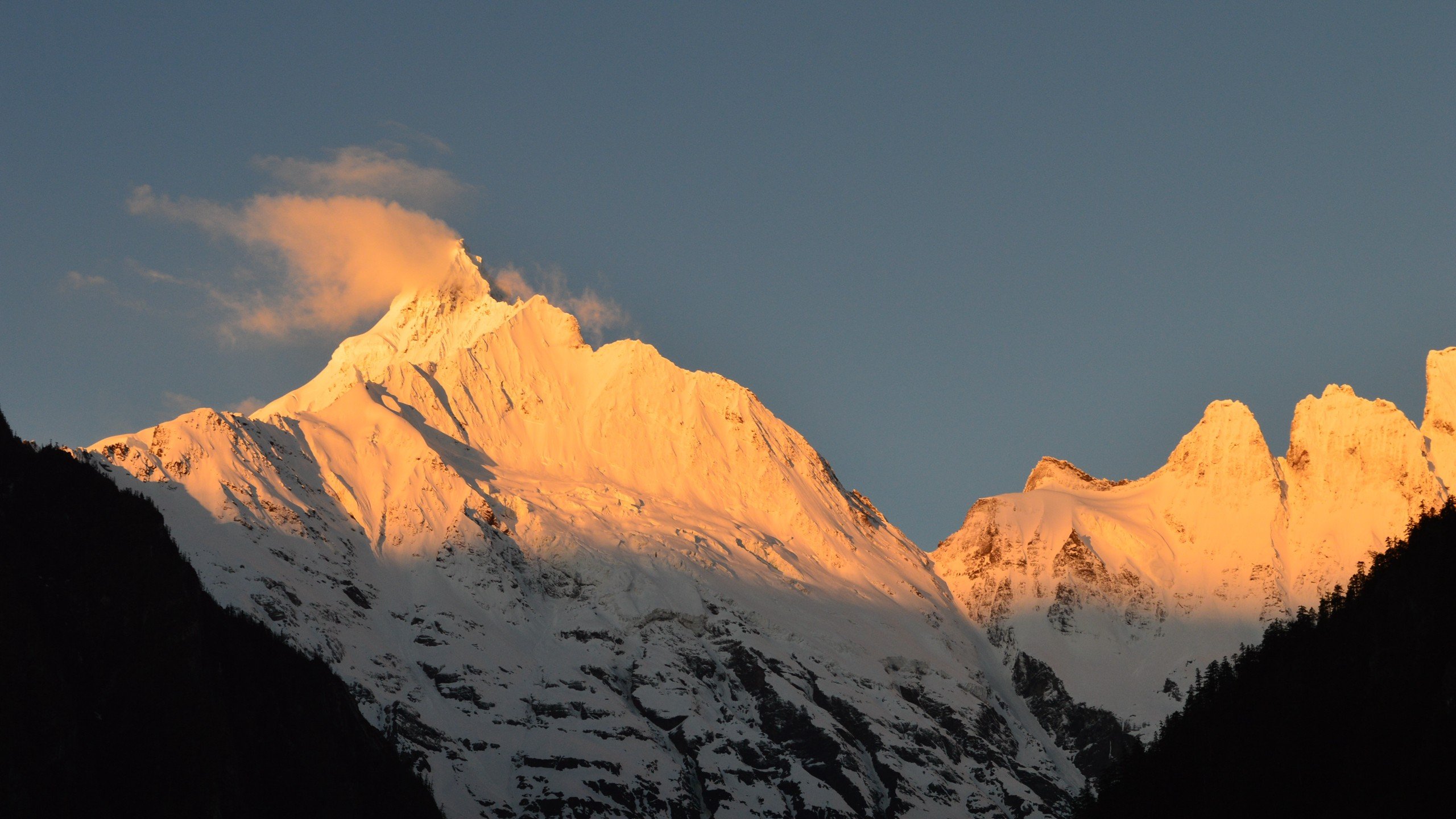 mountains, Snow Wallpaper