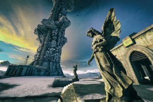 The Talos Principle, Screen shot, Video games, Statue, Angel, Tower
