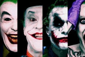 Joker, Jared Leto, Jack Nicholson, Heath Ledger, Villain, Laughing, DC Comics, Batman logo, New 52, Comics