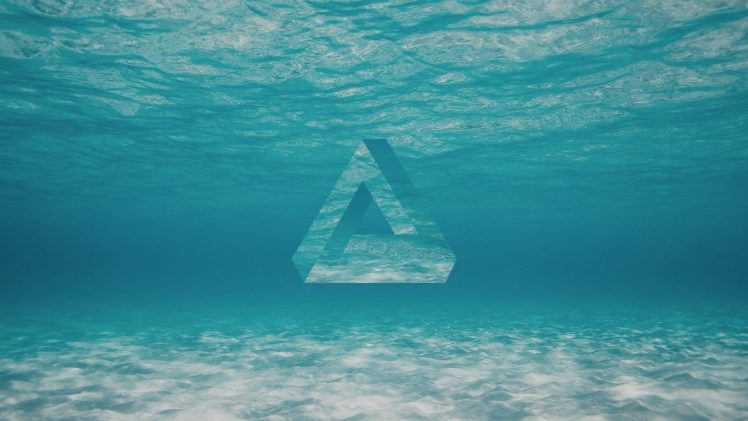 triangle, Geometry, Underwater, Water, Penrose triangle HD Wallpaper Desktop Background