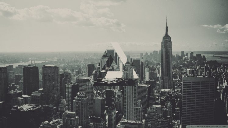 triangle, Geometry, Cityscape, New York City, Penrose triangle HD Wallpaper Desktop Background