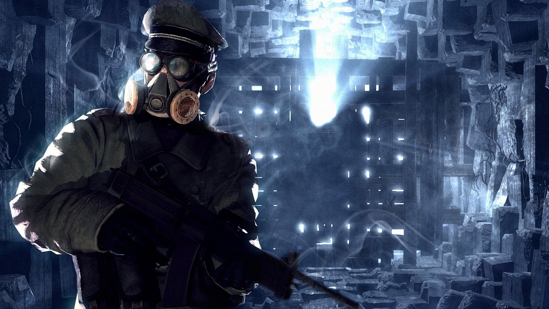 soldier, Apocalyptic, Gas masks, Romantically Apocalyptic Wallpaper