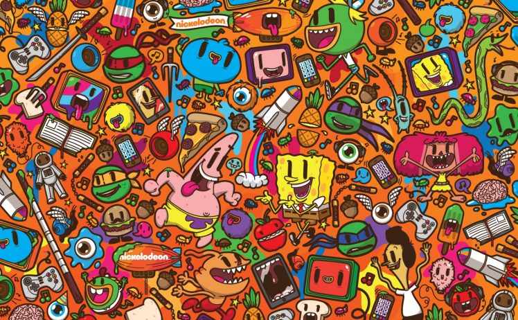 Patrick Star, Nickelodeon, Caricature, SpongeBob SquarePants HD Wallpaper Desktop Background