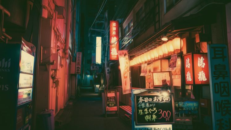 Masashi Wakui, Photography, Photo manipulation, Neon lights HD Wallpaper Desktop Background
