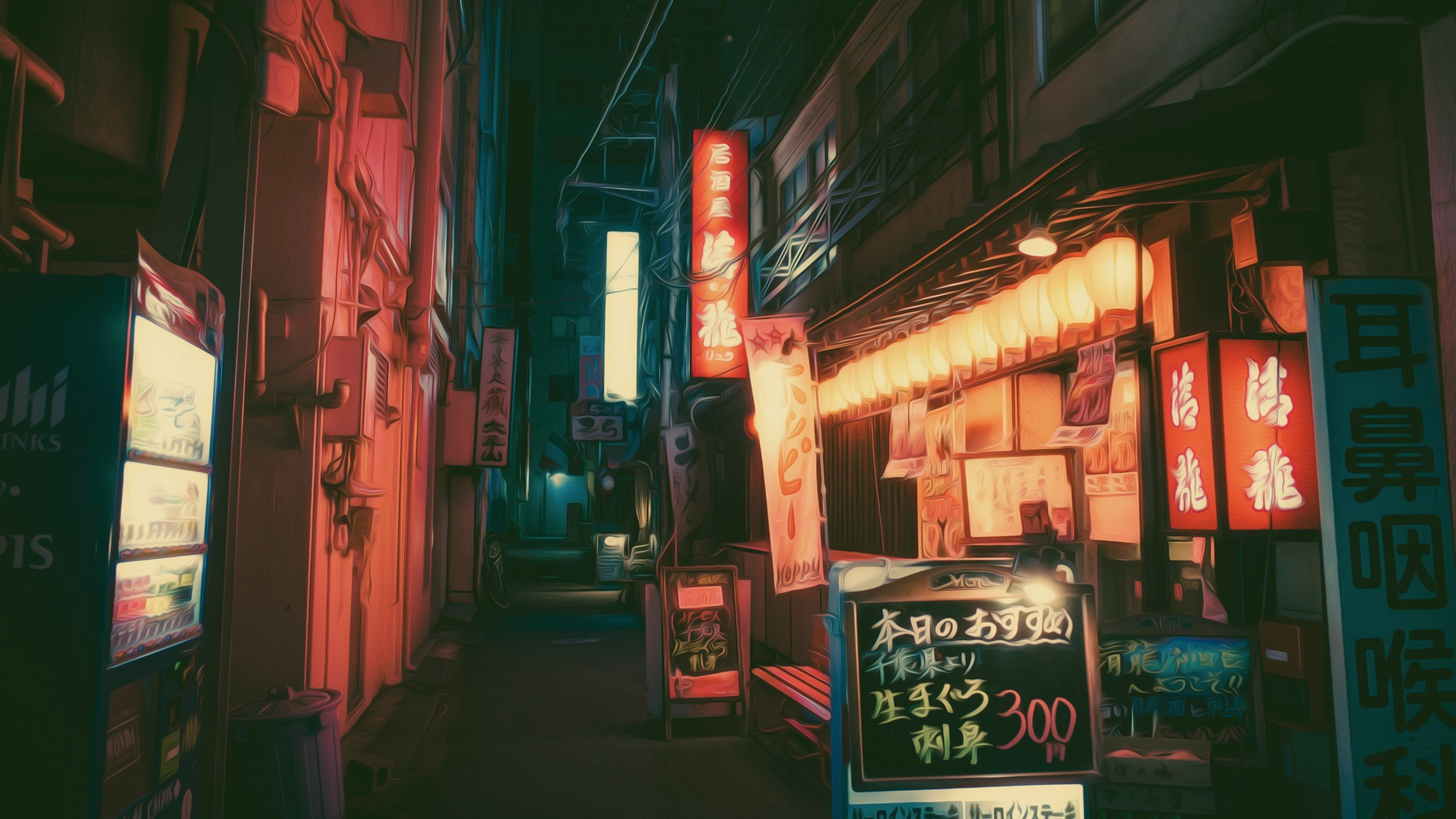 Masashi Wakui, Photography, Photo manipulation, Neon lights Wallpaper
