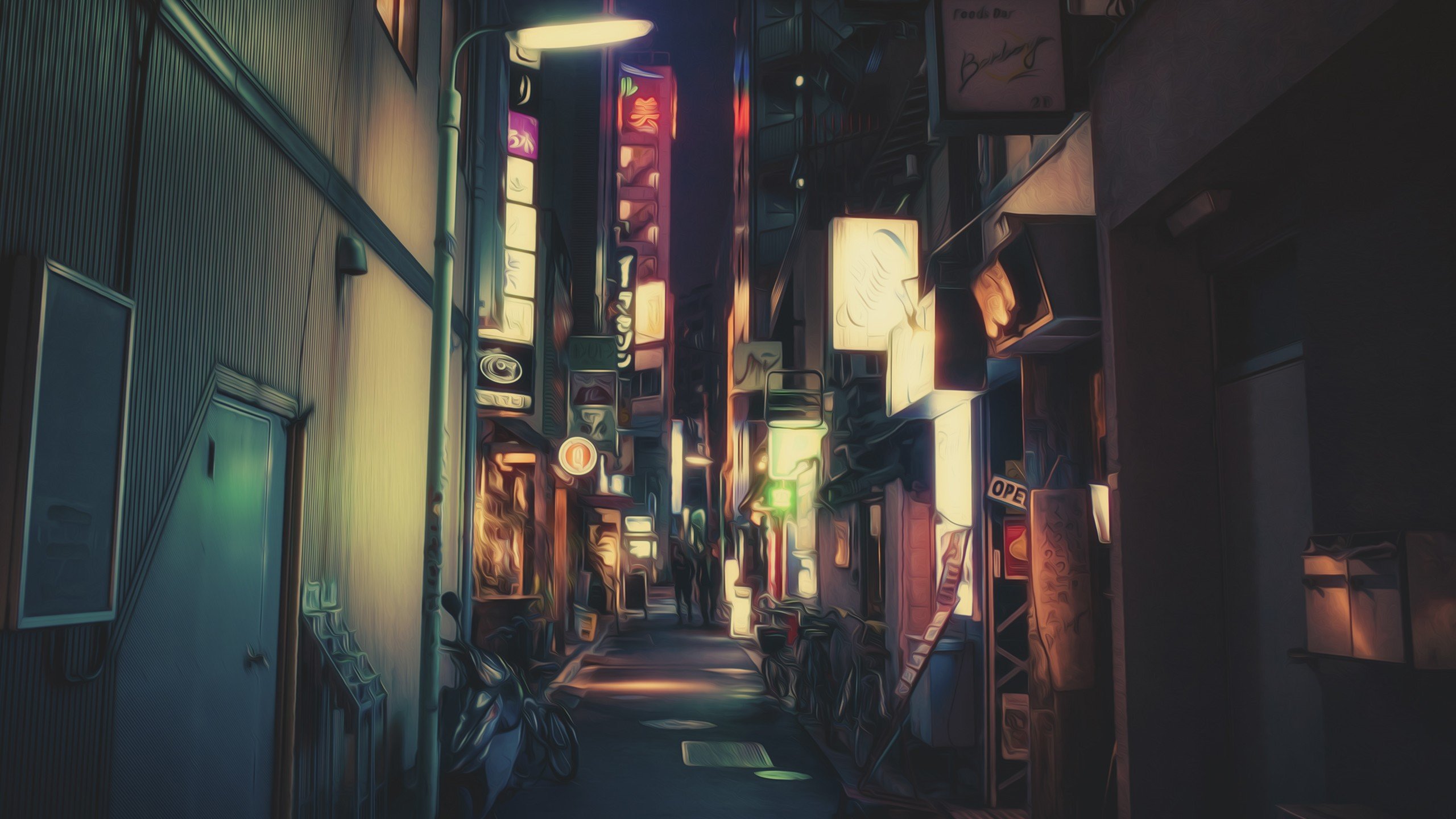 Masashi Wakui, Photography, Photo manipulation, Neon lights Wallpaper