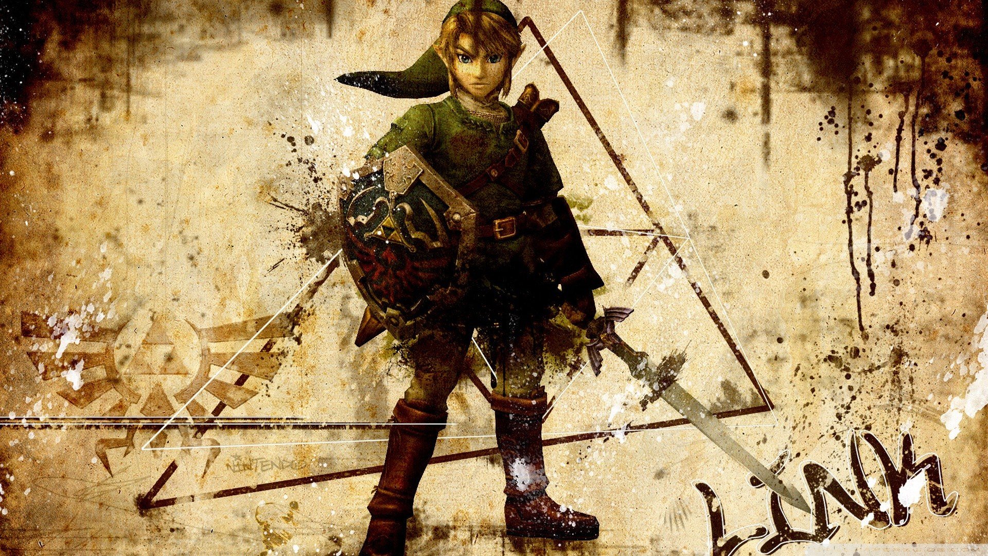 Link, The Legend of Zelda, Triforce, Master Sword, Video games Wallpaper