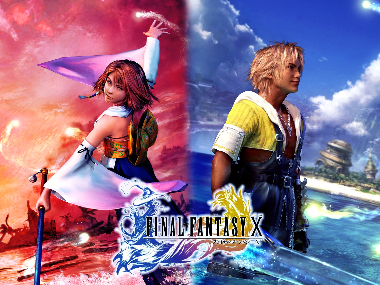 Yuna, Tidus, Final Fantasy X Wallpaper