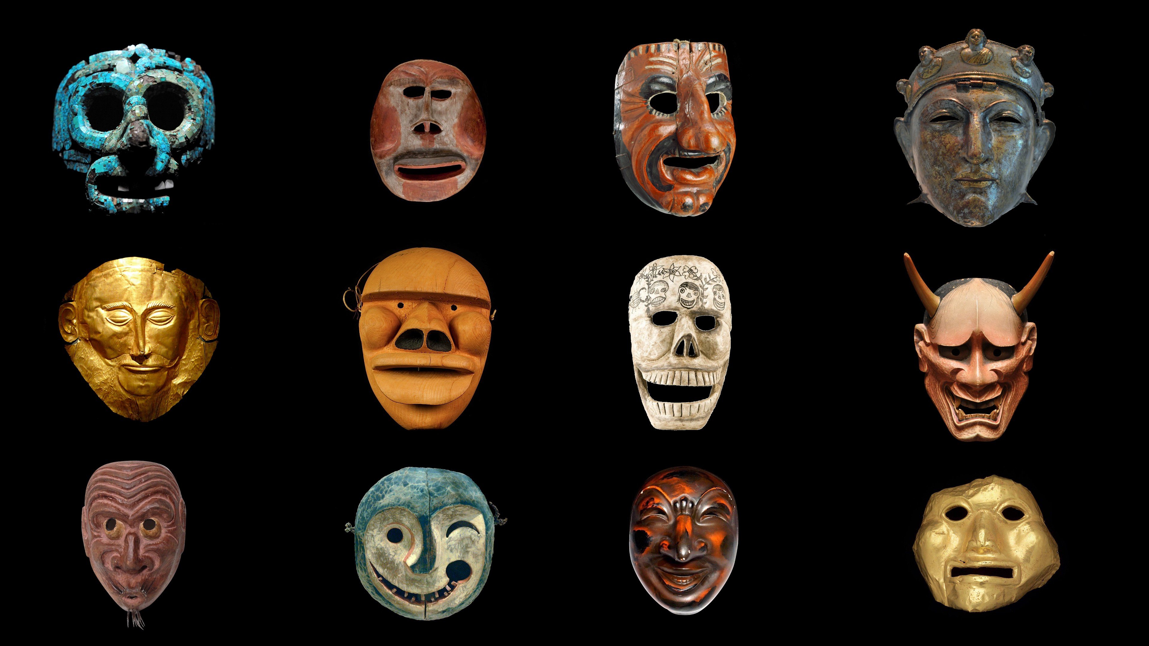 mask, Historic, Museum, Culture, Kabuki, Aztec, Roman, Japan, Anthropology, Celtic Wallpaper